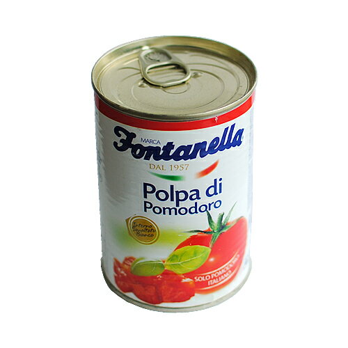 【イタリア産トマト使用】ホールトマト缶　ダイスカット　400g（固形量240g）（フォンタネッラ） Polpa di pomodoroFontanella