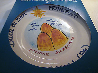 Il piatto di Buon Ricordo di Buco di S.Francesco d'Assisi